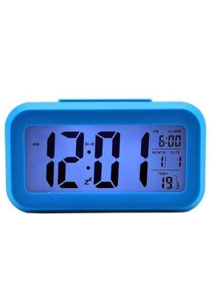 RIMCART Digital Smart Alarm Clock with Date Temperature Display Snooze Alarm Table Clock for Home Bedroom with Smart Automatic Sensor Backlight Battery Operated Clock