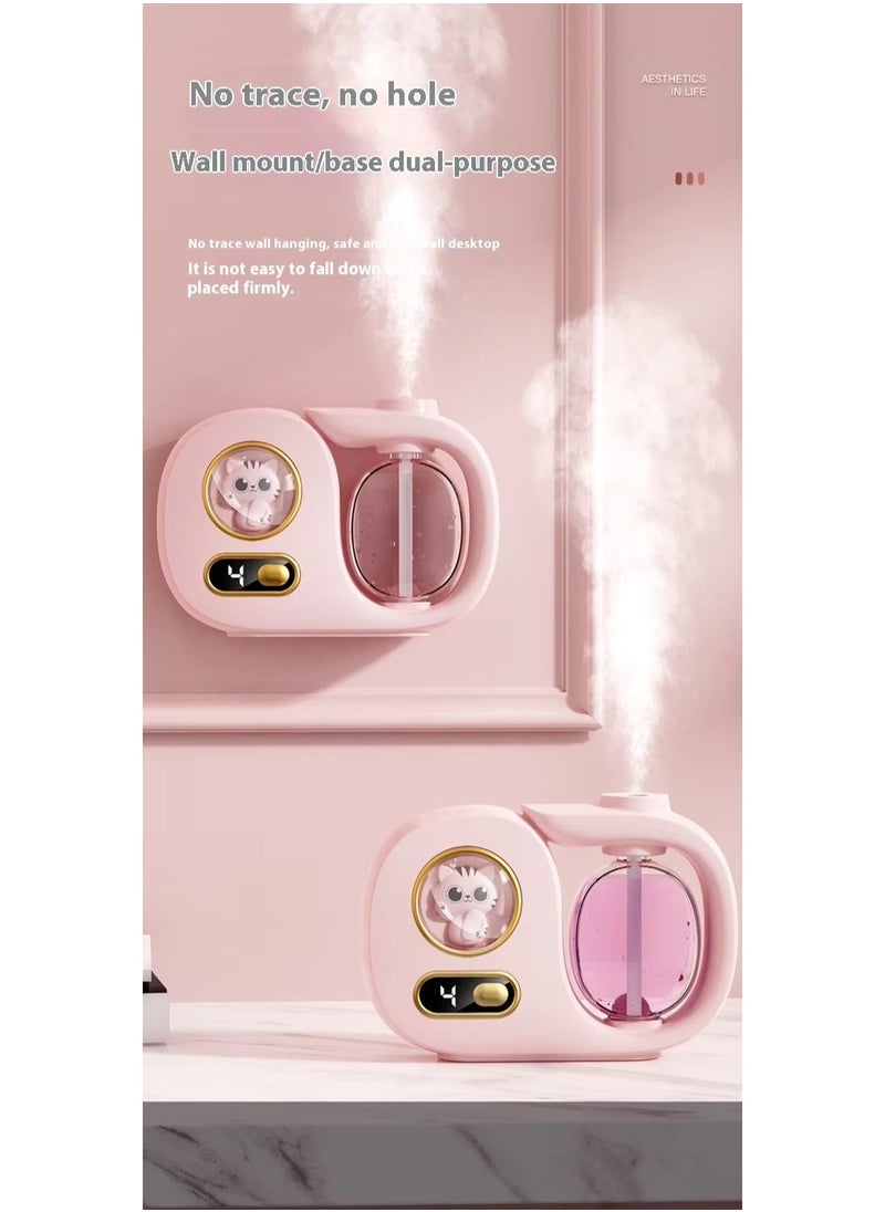 Automatic Digital Aroma Diffuser – 5th Gen Nano Ultrasonic Scent Diffuser for Home, Bedroom, Bathroom, Hotel – No-Leak Design, USB Rechargeable, Silent Operation, Multiple Scent Modes – Lasts Up to 60 Days, No Oil Included (Pink)