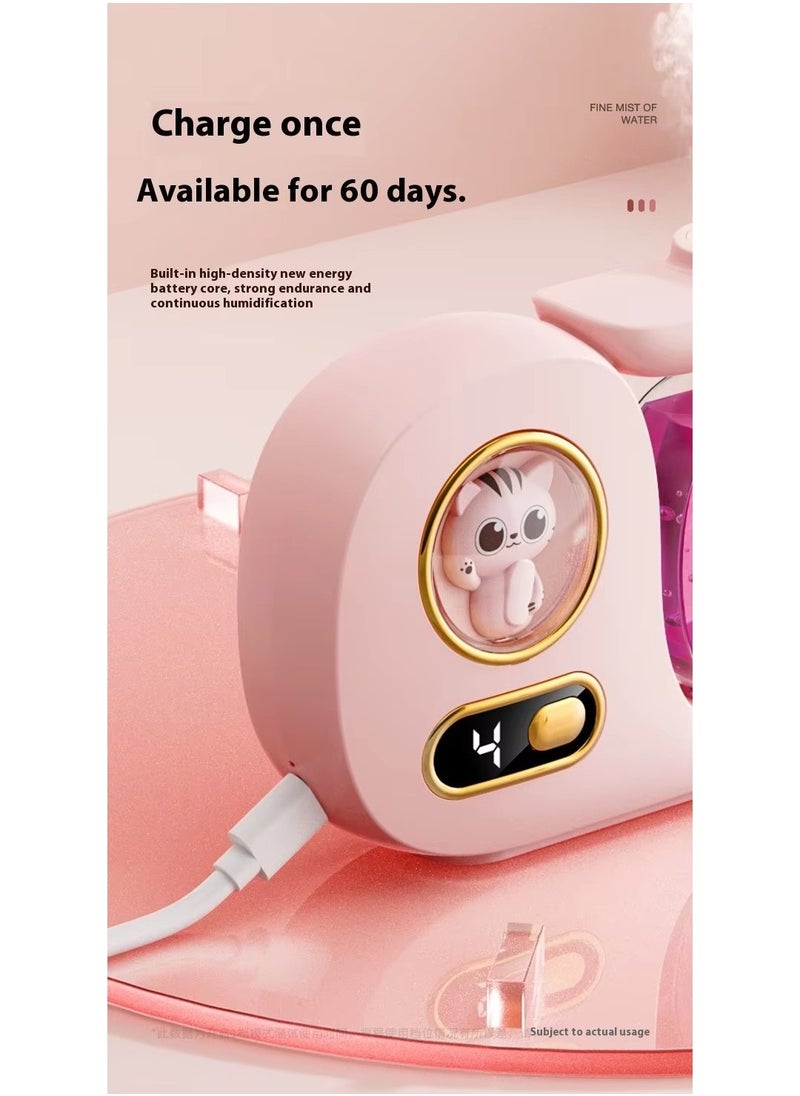 Automatic Digital Aroma Diffuser – 5th Gen Nano Ultrasonic Scent Diffuser for Home, Bedroom, Bathroom, Hotel – No-Leak Design, USB Rechargeable, Silent Operation, Multiple Scent Modes – Lasts Up to 60 Days, No Oil Included (Pink)