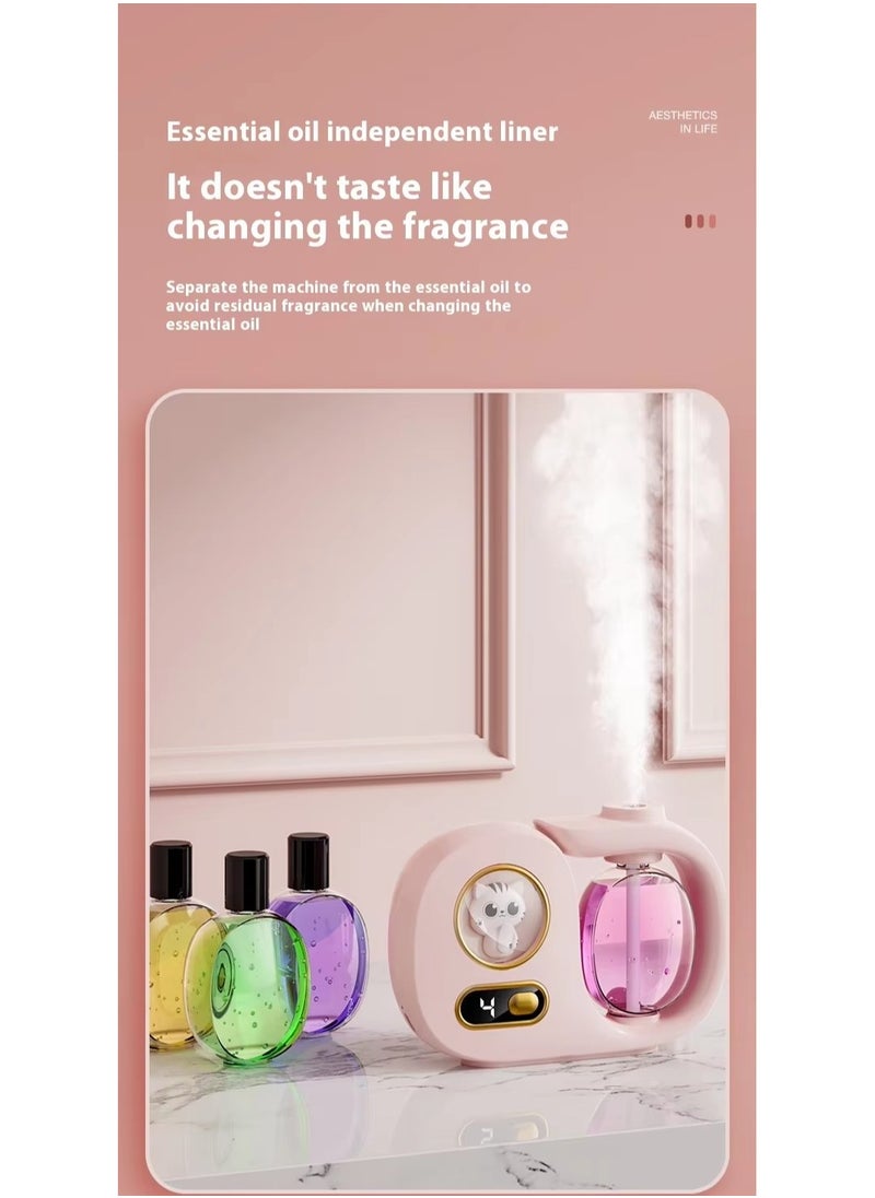Automatic Digital Aroma Diffuser – 5th Gen Nano Ultrasonic Scent Diffuser for Home, Bedroom, Bathroom, Hotel – No-Leak Design, USB Rechargeable, Silent Operation, Multiple Scent Modes – Lasts Up to 60 Days, No Oil Included (Pink)