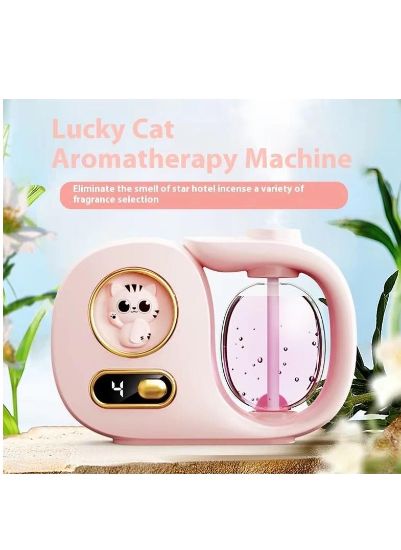 Automatic Digital Aroma Diffuser – 5th Gen Nano Ultrasonic Scent Diffuser for Home, Bedroom, Bathroom, Hotel – No-Leak Design, USB Rechargeable, Silent Operation, Multiple Scent Modes – Lasts Up to 60 Days, No Oil Included (Pink)