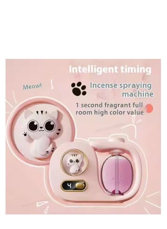 Automatic Digital Aroma Diffuser – 5th Gen Nano Ultrasonic Scent Diffuser for Home, Bedroom, Bathroom, Hotel – No-Leak Design, USB Rechargeable, Silent Operation, Multiple Scent Modes – Lasts Up to 60 Days, No Oil Included (Pink)
