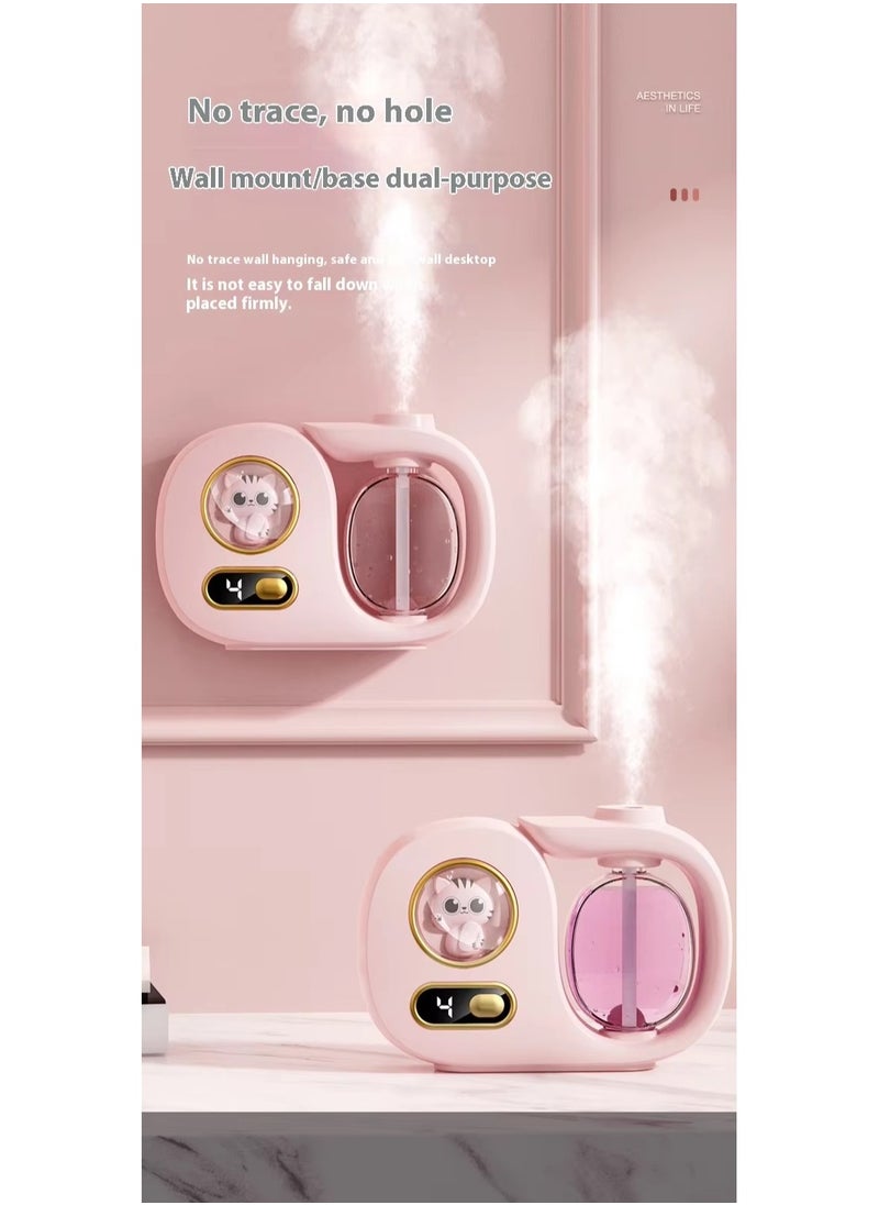 Automatic Digital Aroma Diffuser – 5th Gen Nano Ultrasonic Scent Diffuser for Home, Bedroom, Bathroom, Hotel – No-Leak Design, USB Rechargeable, Silent Operation, Multiple Scent Modes – Lasts Up to 60 Days, No Oil Included (Pink)
