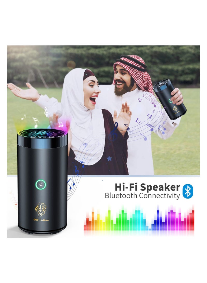 2-in-1 Electric Incense Burner with Bluetooth Arabic Diffuser - a stylish and practical product that blends traditional fragrance with modern technology.