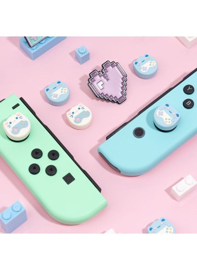 Nintendo Switch Joycon Joystick Cap Silicone Protective Cover Mint Bear Design Digital Computer Gaming Accessories-Product Color:Gummy Bear