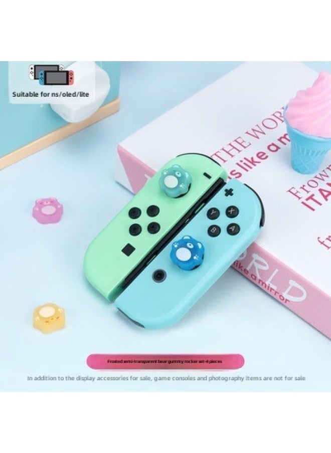 Nintendo Switch Joycon Joystick Cap Silicone Protective Cover Mint Bear Design Digital Computer Gaming Accessories-Product Color:Gummy Bear