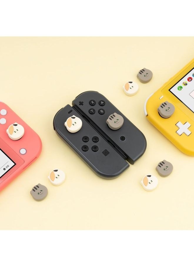 Nintendo Switch Joycon Joystick Cap Silicone Protective Cover Mint Bear Design Digital Computer Gaming Accessories-Product Color:Swimming Meow Duck
