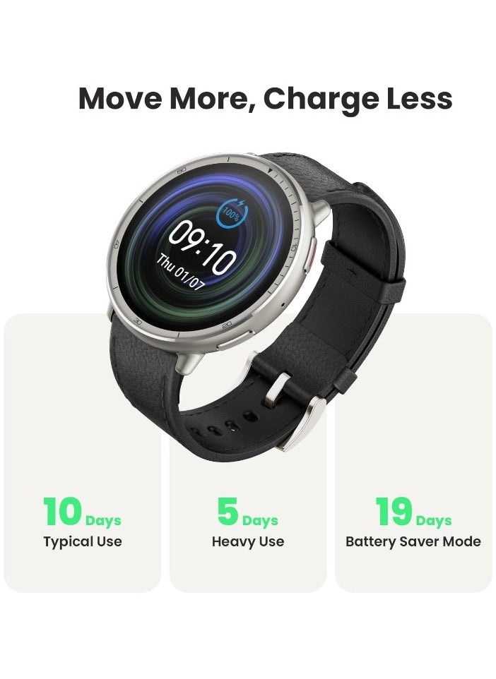 Active 2 premium version Smart Watch 44mm, 10 Day Battery, Fitness Tracker, Sleep Monitor, GPS Maps,160+ Sport Modes, Water Resistant for Smart Phones, Sapphire Glass, With 2 straps leather and normal
