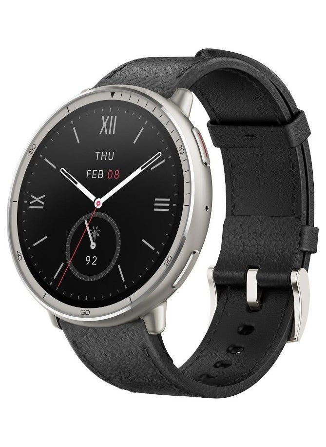 Active 2 premium version Smart Watch 44mm, 10 Day Battery, Fitness Tracker, Sleep Monitor, GPS Maps,160+ Sport Modes, Water Resistant for Smart Phones, Sapphire Glass, With 2 straps leather and normal