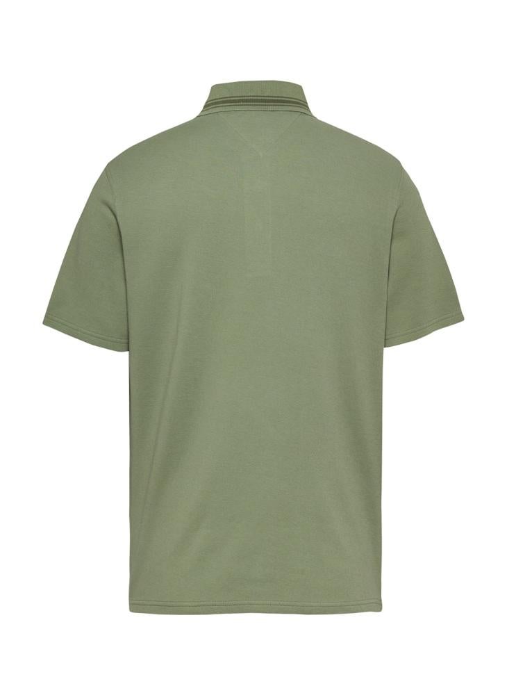 Regular Fit Branded Neck Short Sleeve Polo