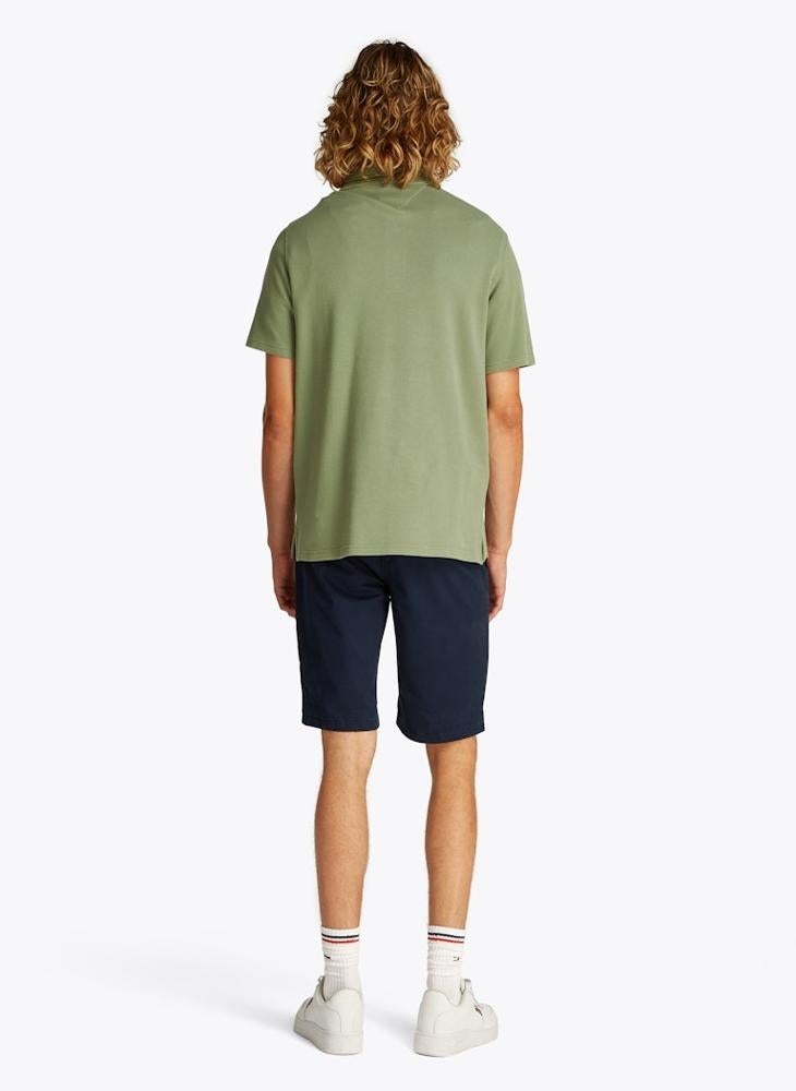 Regular Fit Branded Neck Short Sleeve Polo