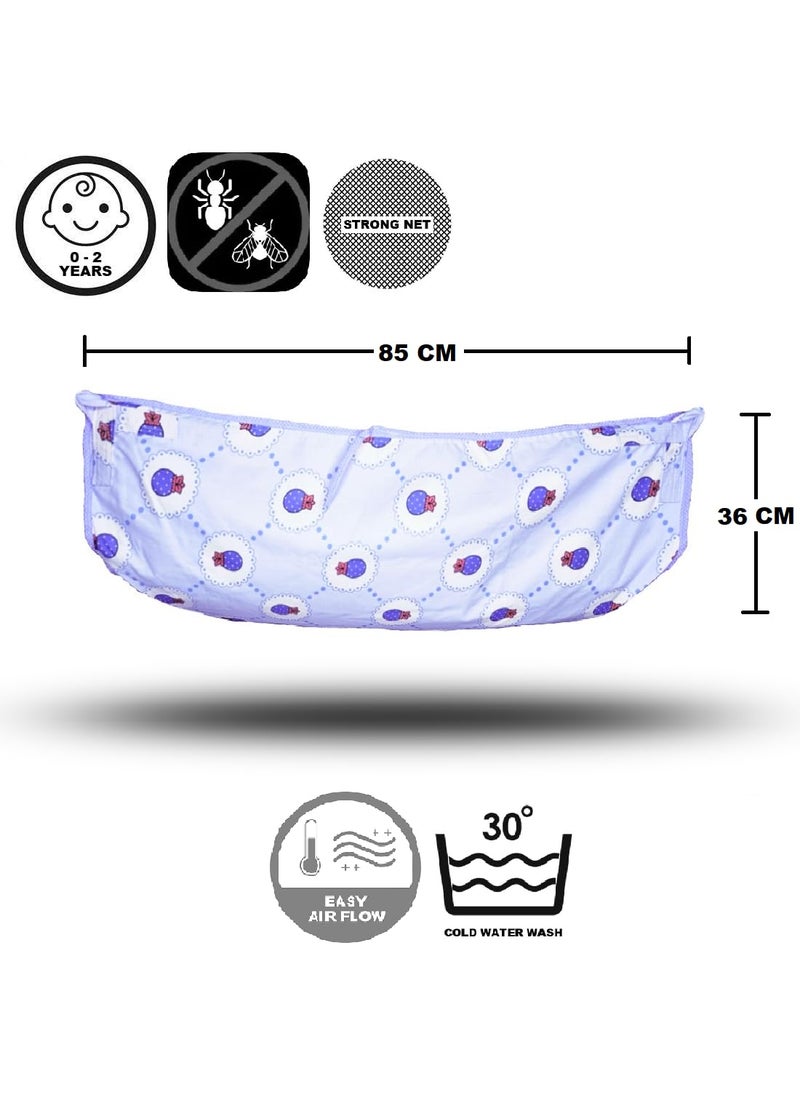 MYSACART Heavy Duty New Born Baby Cradle HammockKhoyuPalanaJhulaGhodiyuJoli with Soft Cotton Cloth Made of Mosquito Net Pack of 1