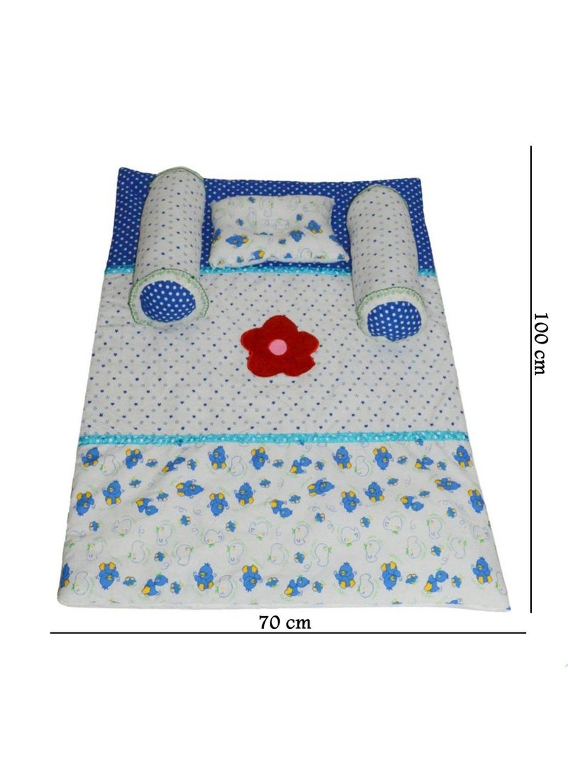 Creative Textiles Soft Cotton Foldable Baby Bedding Set for Girls and Boys Size 70x100 cm MulticolourSoft Cotton Material NestUltra Soft Cusioned