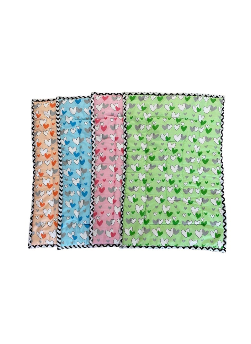 Fabrify 100 Cotton Newborn Baby Godadi Baby Bed Mattress Rilka Bedsheet 012 Months Multi Color100x70 Green