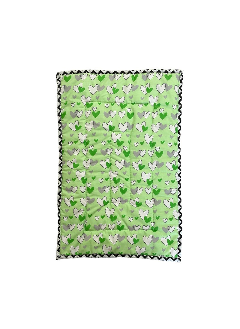 Fabrify 100 Cotton Newborn Baby Godadi Baby Bed Mattress Rilka Bedsheet 012 Months Multi Color100x70 Green