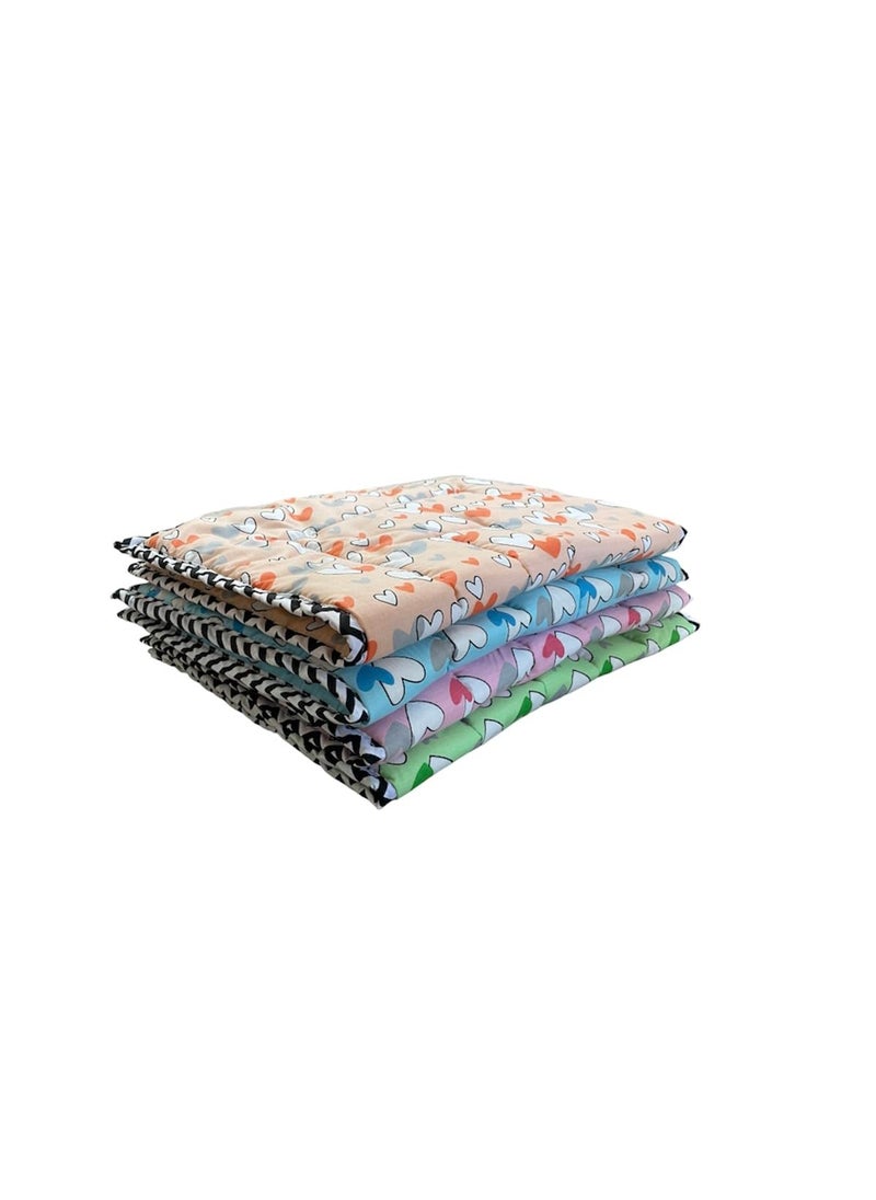 Fabrify 100 Cotton Newborn Baby Godadi Baby Bed Mattress Rilka Bedsheet 012 Months Multi Color100x70 Green