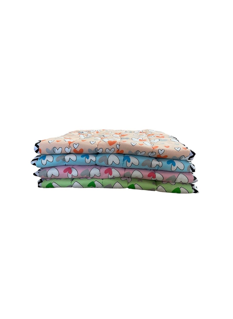 Fabrify 100 Cotton Newborn Baby Godadi Baby Bed Mattress Rilka Bedsheet 012 Months Multi Color100x70 Green