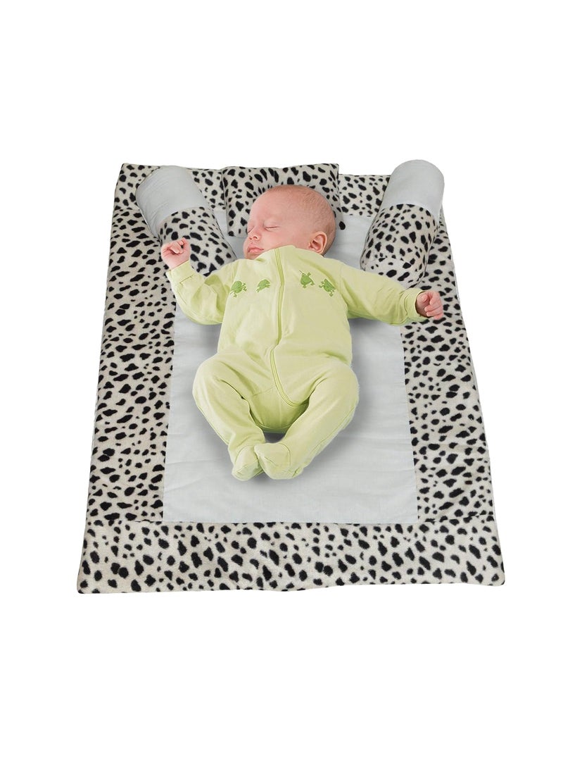Creative Textiles Soft Cotton Polka Print Bedding with Foldable Mattress Combo Pack Baby Set 100 X 70 cmSoft Cotton Material NestUltra Soft Cusioned