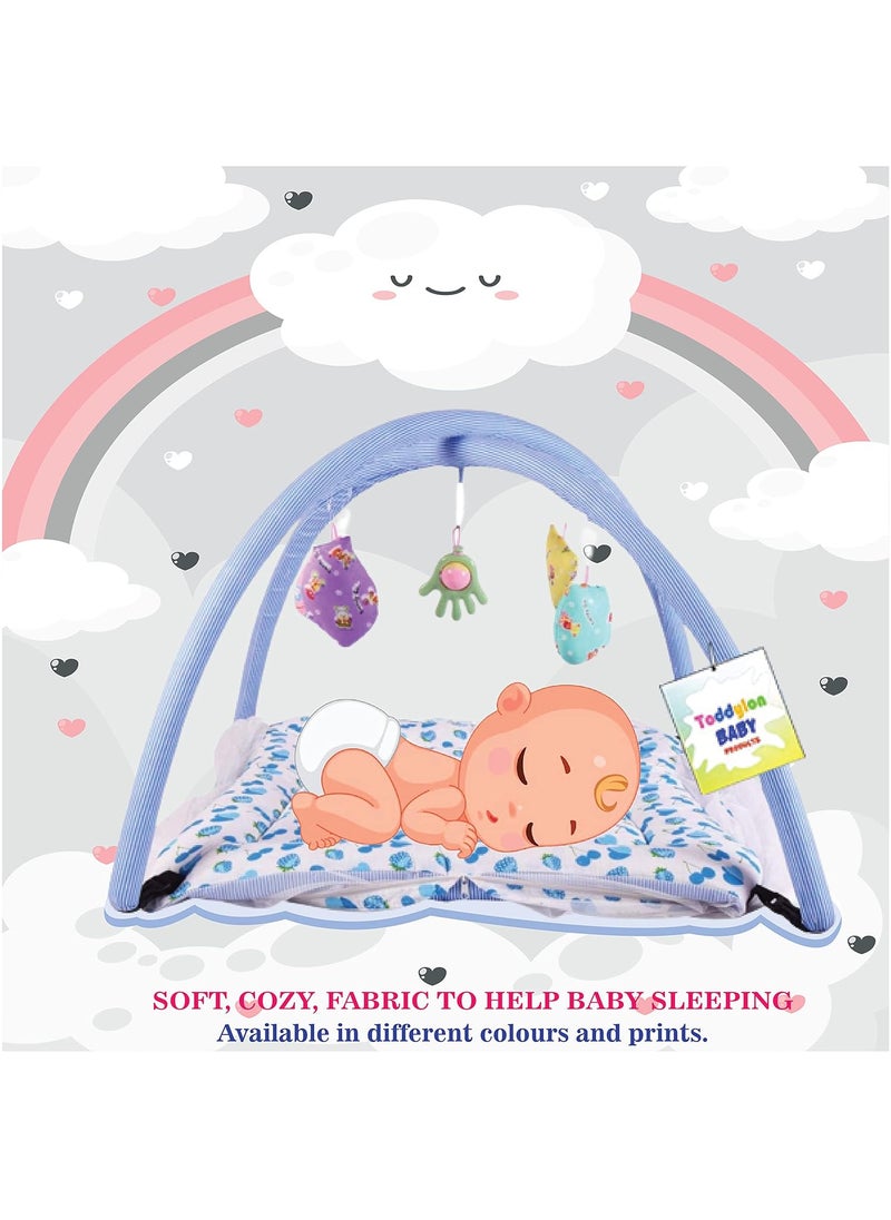 Toddylon Baby Bed New Born Baby Bedding Set Combo of Baby Mattress with Mosquito Net Sleeping Bags Cotton Beds Carry Bag Unisex Infants 06 Months 2PCS Set