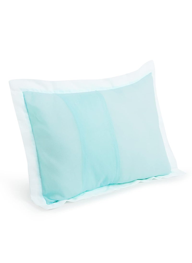 The White Cradle Cot Pillow 2 Bolsters Set with Fillers Organic Cotton Fabric Protective Comfort Softest Fiber Filling Blue Koala