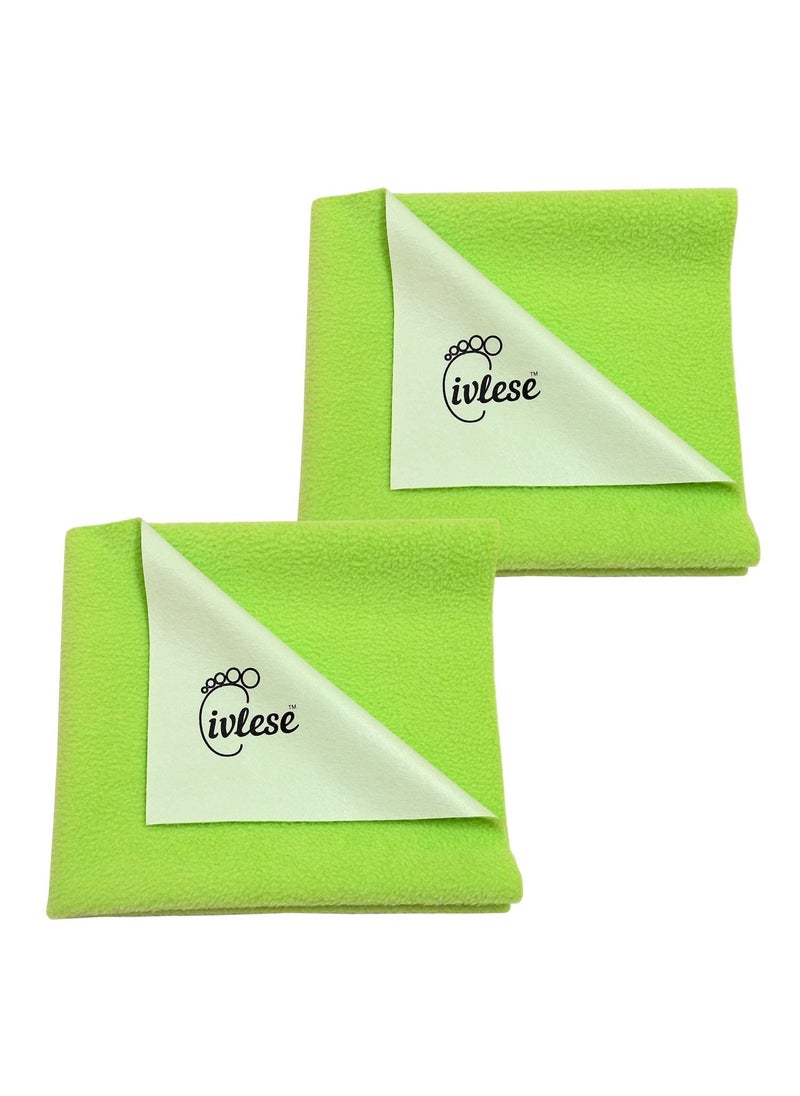 IVLESE Waterproof Washable Baby Care Quick Dry Sheet Medium Size Pista Green Color Pack of 2