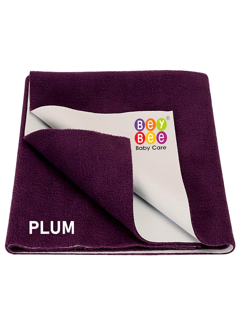 BeyBee Instadry AntiPiling Fleece Extra Absorbent Quick Dry Sheet for New Born BabiesBed Protector Mattress Reusable Waterproof Baby Cot Sheet for Toddler Infant XLarge Size 200x140cm Plum
