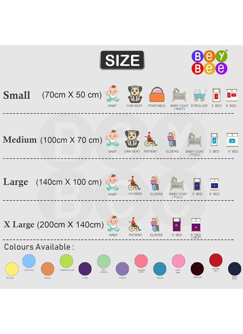 BeyBee Instadry AntiPiling Fleece Extra Absorbent Quick Dry Sheet for New Born BabiesBed Protector Mattress Reusable Waterproof Baby Cot Sheet for Toddler Infant XLarge Size 200x140cm Plum