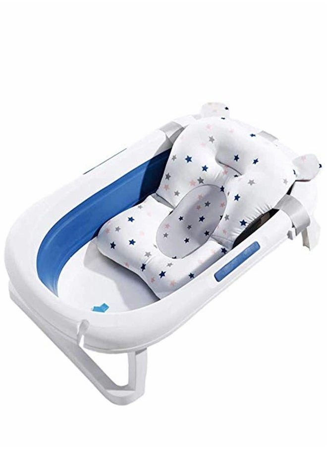 Baby Bath Cushion Pad ONLY, Newborn Bath Bed Adjustable Baby Shower Mat Non-Slip Soft Padded Infant Bathtub Support Foldable Baby Bath Seat Back Pillow Infant Bather Floating Pad, 0-12 M, NO Bathtub