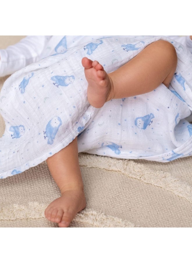 Aden + Anais™ essentials cotton muslin 4 pack swaddle blanket time to dream