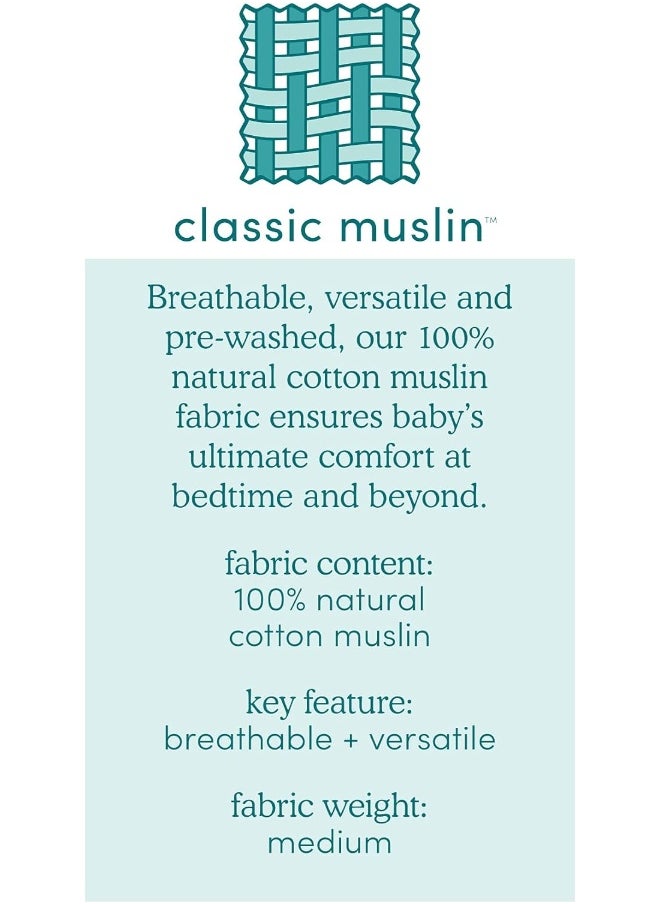 Aden + Anais™ essentials cotton muslin 4 pack swaddle blanket time to dream