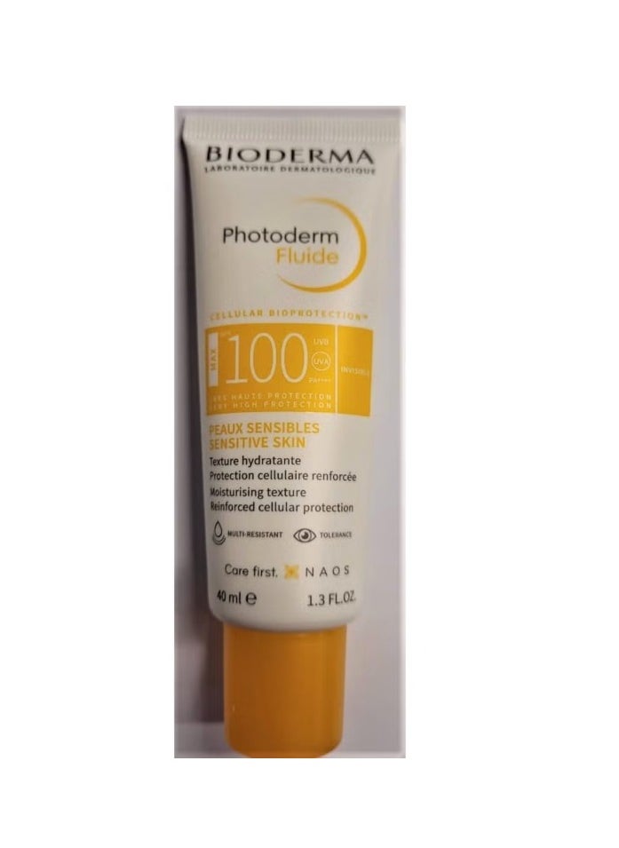 Photoderm Fluide Max Spf100 Invisible Maximum Sensory Protection For Sensitive Skin 40ml