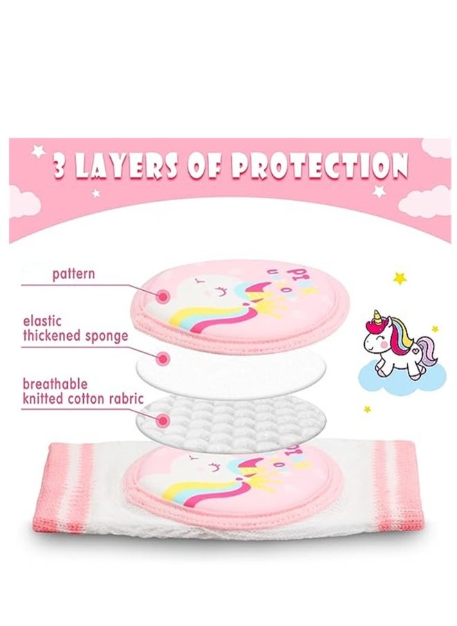 Baby Knee Pads, Crawling Anti-Slip Baby Knee Protectors, Breathable Toddlers Kneepads, Baby Accessories for Baby Boys Girls, 0-3 Years Old, 6 Pairs