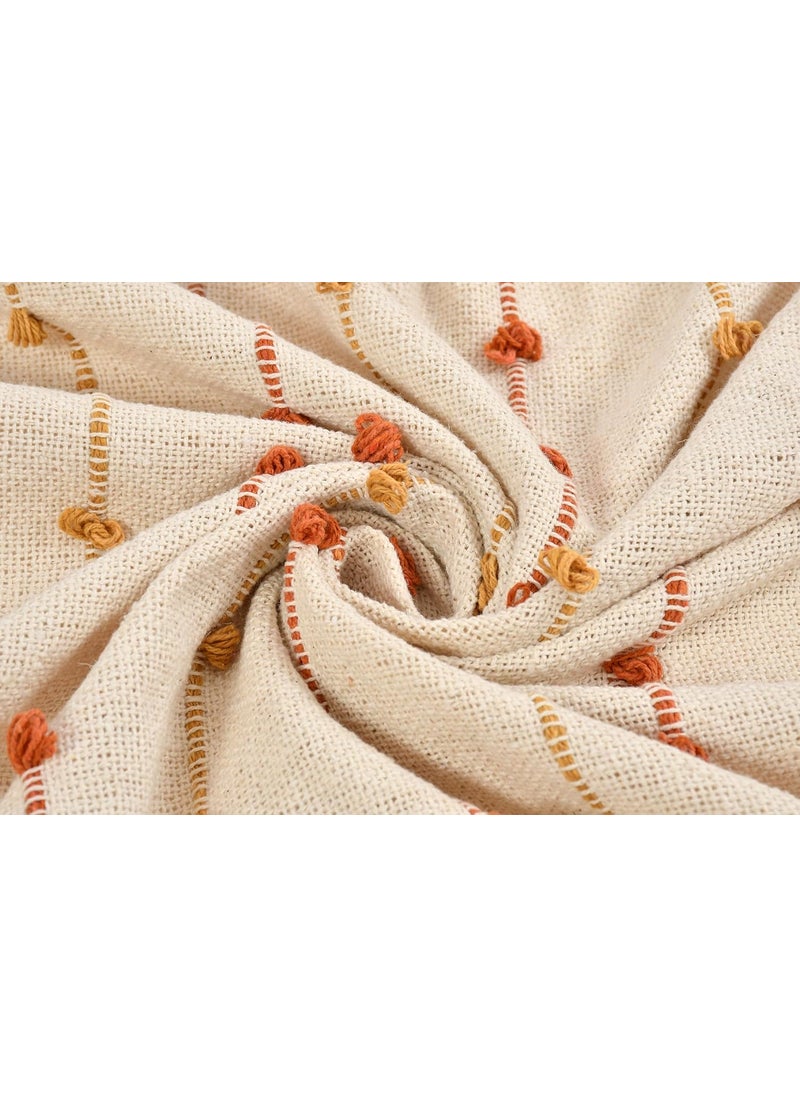 HomewayTex 100 Cotton Handwoven Stripe Loop Throw Sofa Throw Bed Throw and Blanket etc Size130x180 CMS