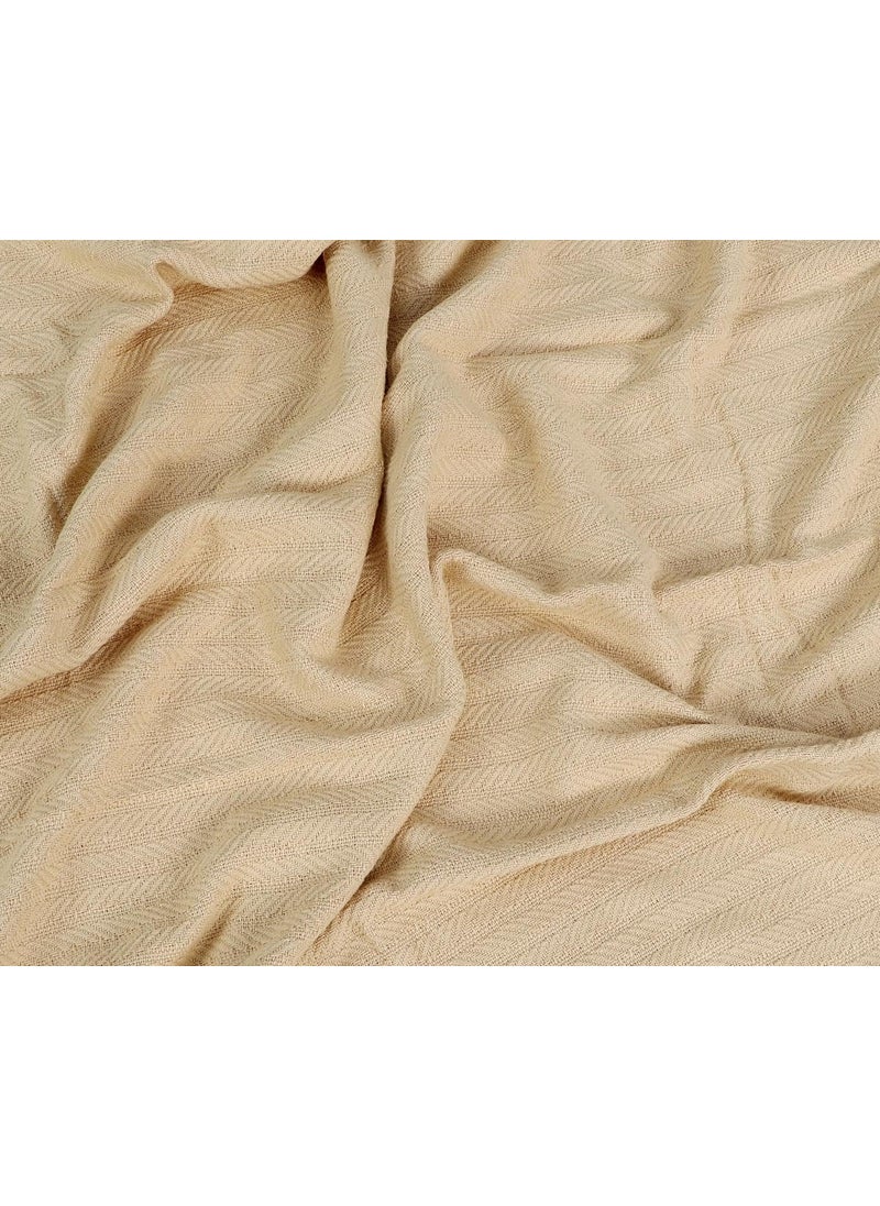 SAMAIR Soft Throw Blanket UltraPlush Versatile Cozy for Living Room Sofa Bed Chair Indoor Outdoor Use Adding Warmth Style to Any Space 150 125 Cm Pack of 1 Beige