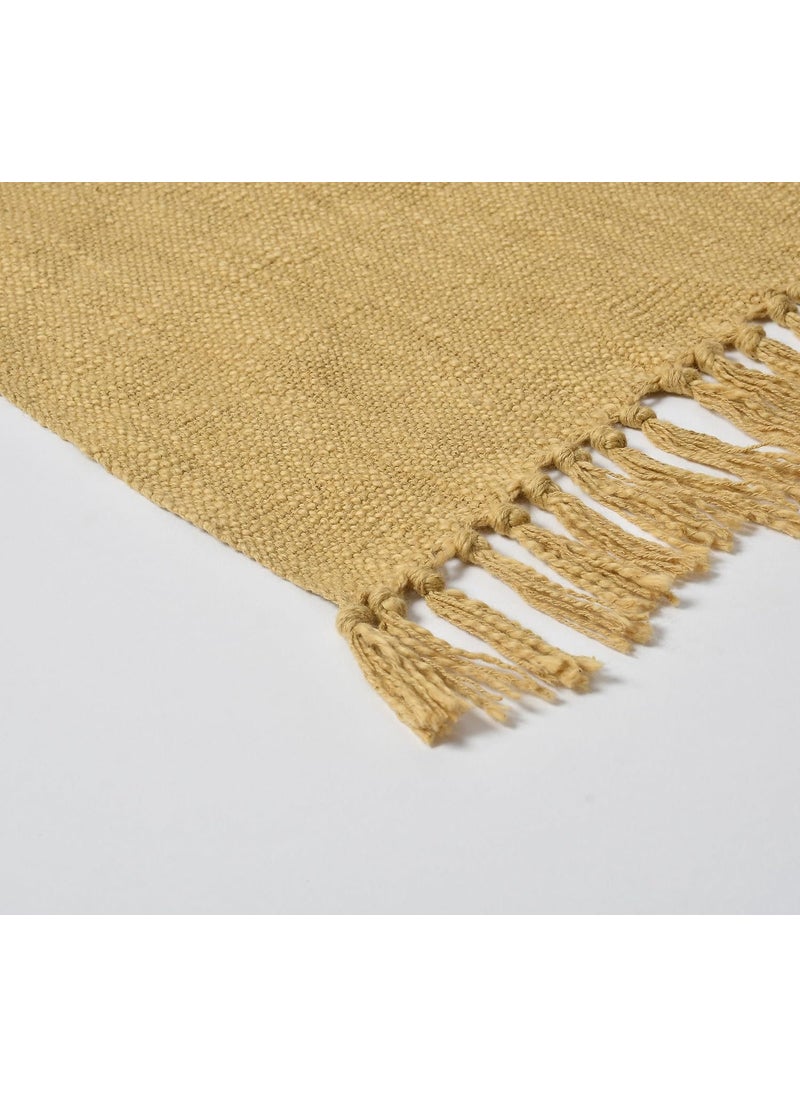 HomewayTex 100 Cotton SUVA Slub Throw Sofa ThrowBed Throw and Blanket Elc Size125X150 CMS OR 50X60 INCH Colour Tan