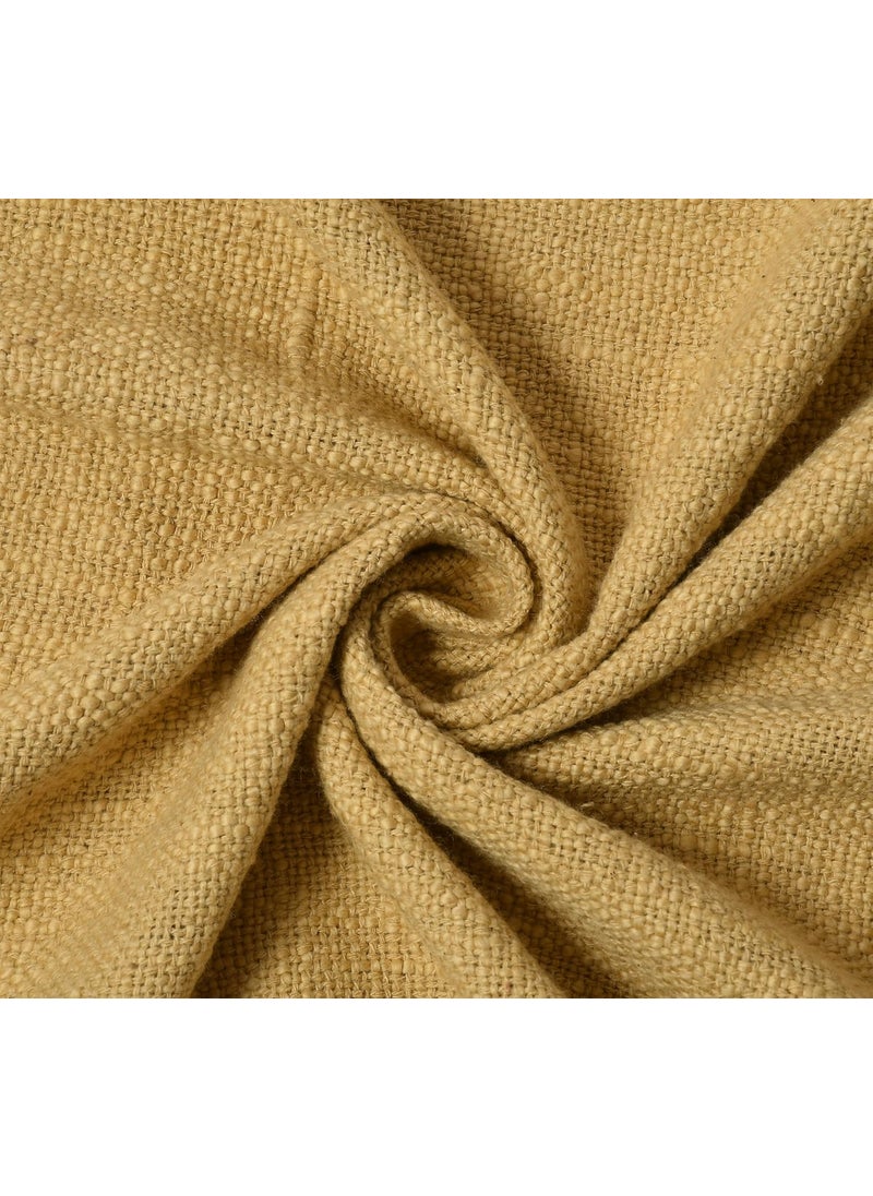 HomewayTex 100 Cotton SUVA Slub Throw Sofa ThrowBed Throw and Blanket Elc Size125X150 CMS OR 50X60 INCH Colour Tan