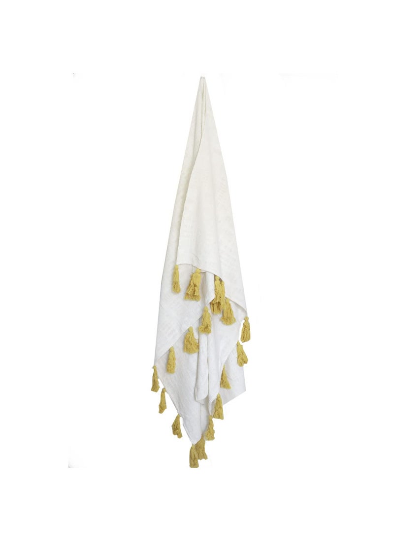 Hugs N Rugs 100 Cotton Beach Throw with Extra Fringes Cotton Beach Throw Throw Blanket