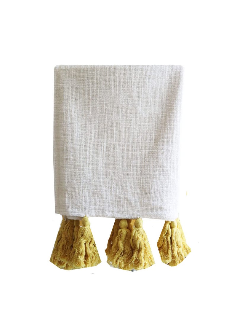 Hugs N Rugs 100 Cotton Beach Throw with Extra Fringes Cotton Beach Throw Throw Blanket