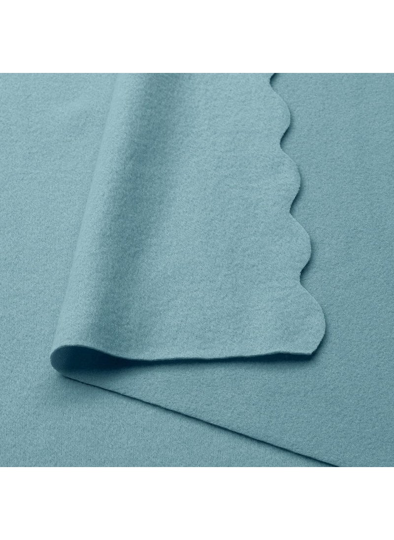 JENIFO THORGUN Throw 120x160 cm 47x63 Blue Plush Soft Cotton Blanket Cozy Throw for Sofa or Bed in Modern Style