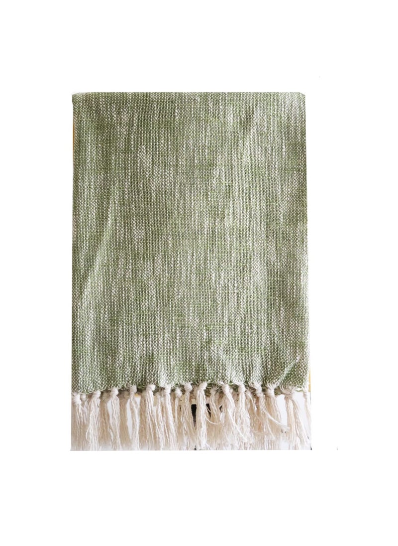 Hugs N Rugs Cotton Throw Blanket Tassel Throw Blanket with Soft Fringe Throw for Couch Bed Sofa 50 x 60