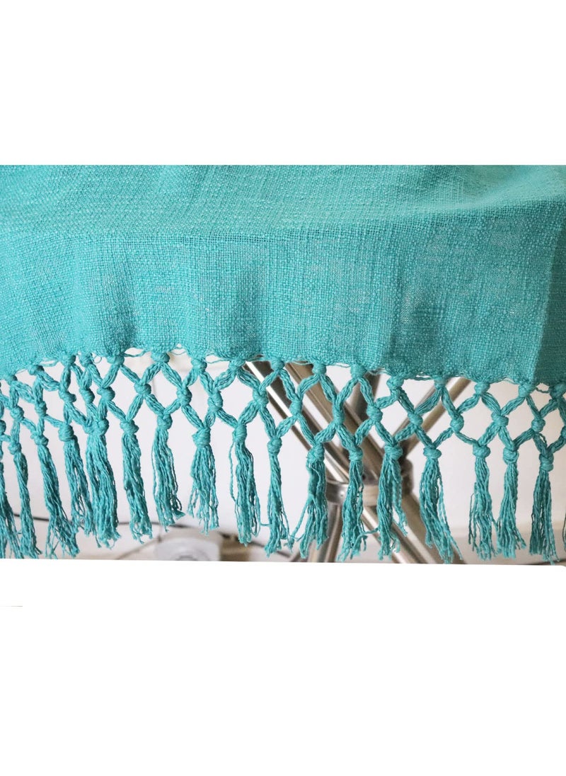 Hugs N Rugs Beautiful Beach Throw with Large Fringes Solid Color Throw Blanket Throw Size 50 X 60