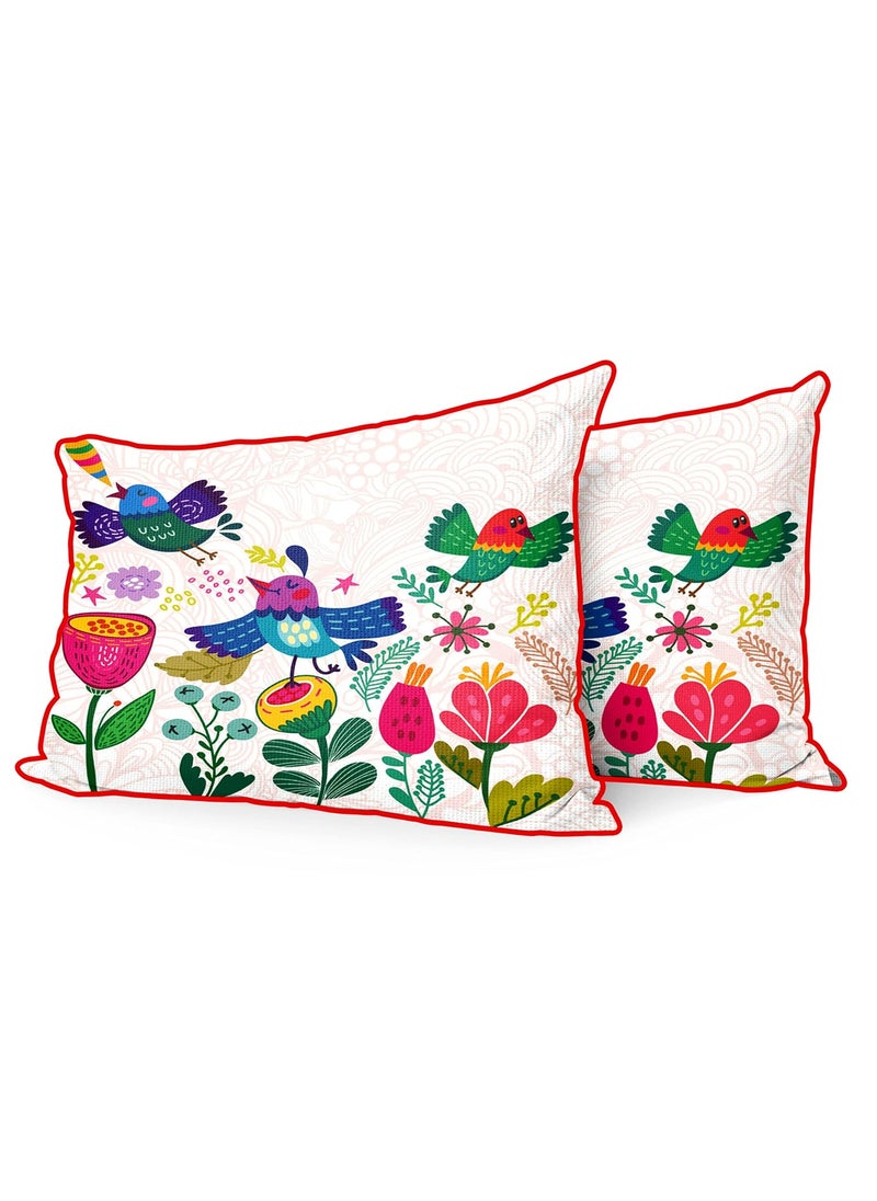 DREAMVIO Polyester Blend Printed Decorative ThrowPillow Cushion Covers for Living Room Set of 2 18X27 Inch Style110 Multicolor