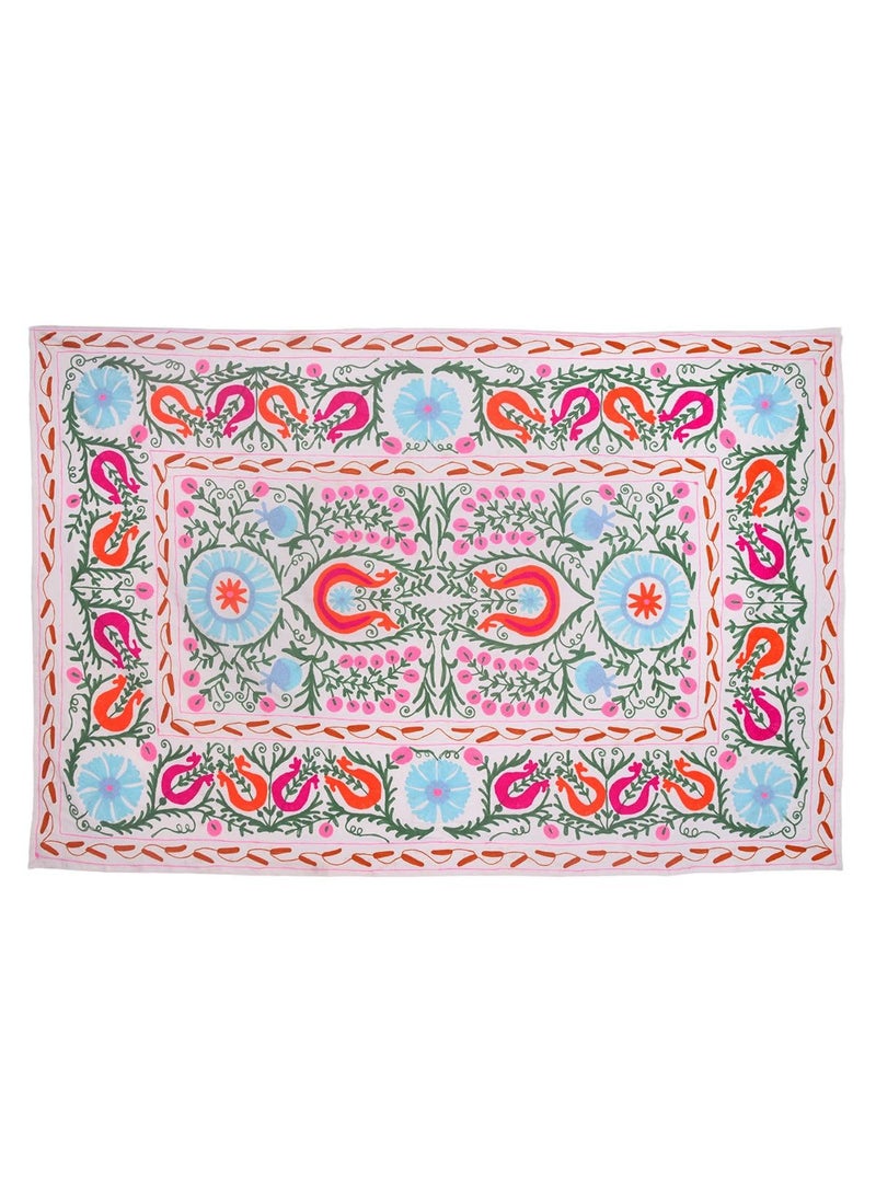 Sanvi K Handicrafts Cotton Duck Throw Multi Colour 150X200CM SKHA88