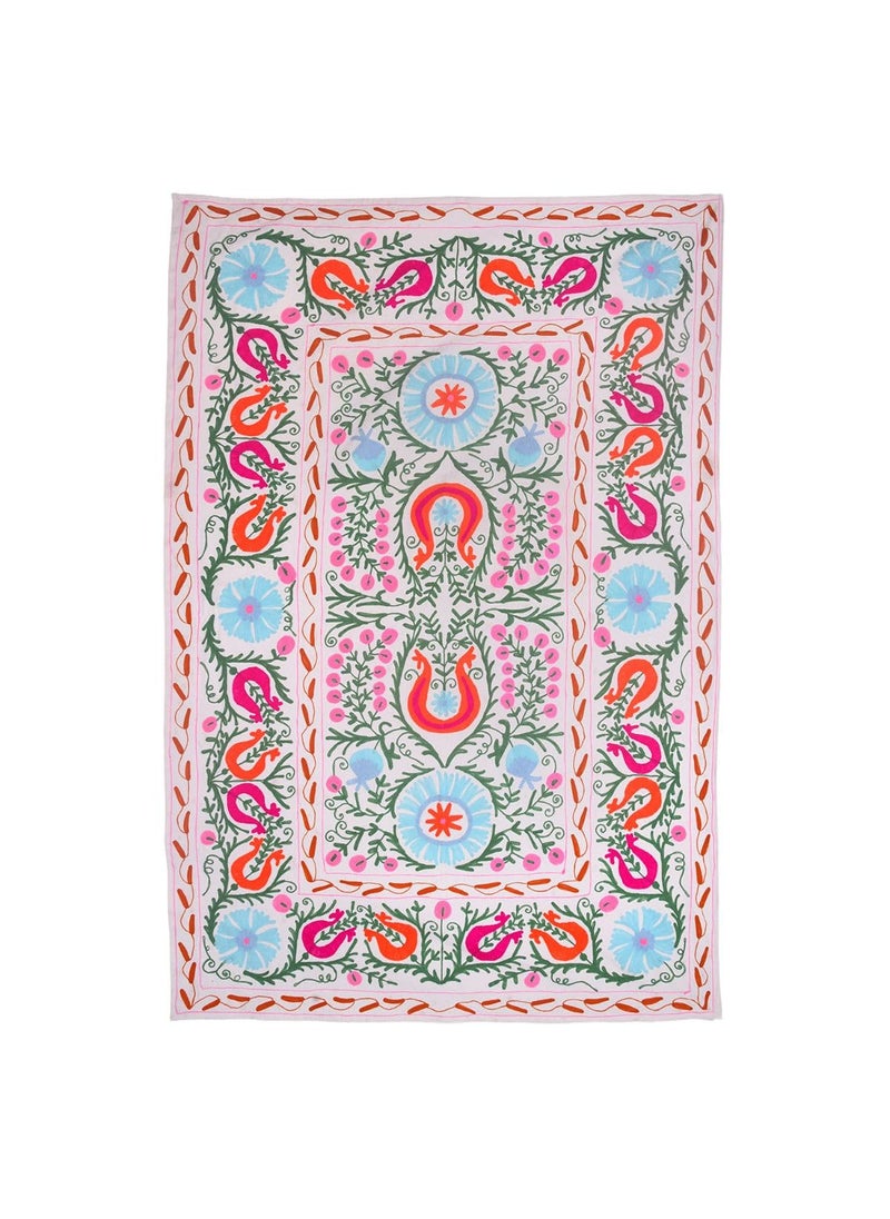 Sanvi K Handicrafts Cotton Duck Throw Multi Colour 150X200CM SKHA88