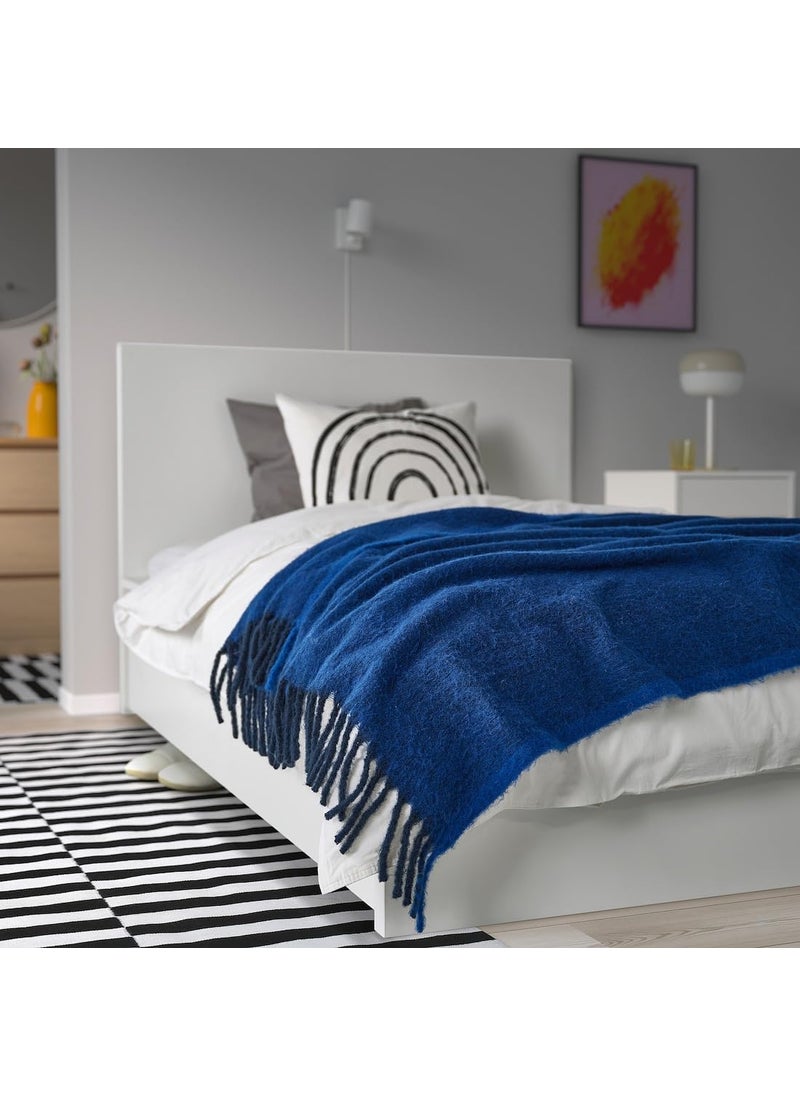 JENIFO NewKLIPPOXEL Throw 130x170 cm 51x67 Blue Stylish Cotton Throw Blanket Cozy and Comfortable Home Accent