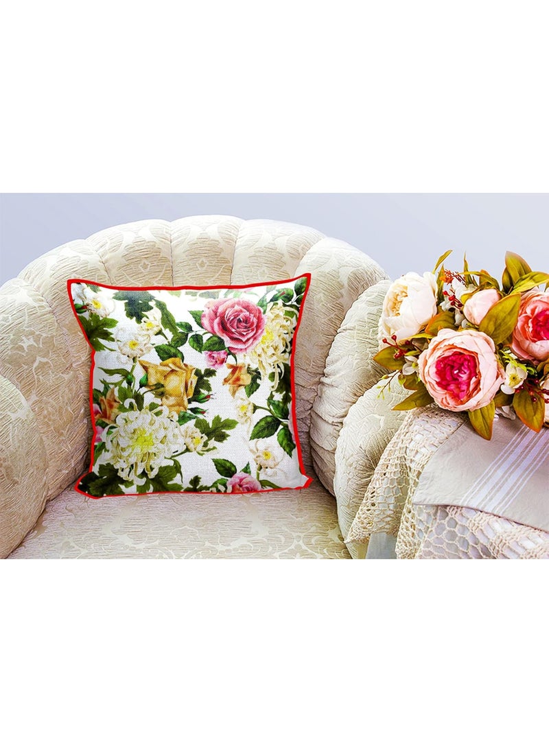DREAMVIO Jute Exclusive Decorative ThrowPillow Covers Cushion Covers for Living Room Bed Room SofaChairs PackSet of 5 Multicolour Size 16 x 16 Inches