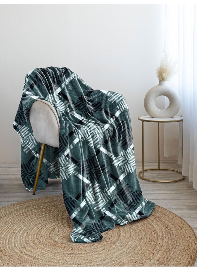 COZY FURNISH Fleece Blanket Sofa Throw Super Soft Plush Luxury Flannel Throw 60X90Inches Throw for Living Room Sofa Bed Chair Picnic Used for Gift Green