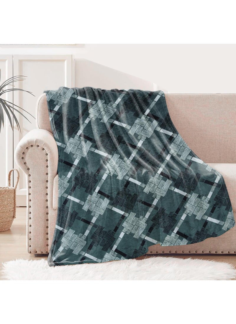 COZY FURNISH Fleece Blanket Sofa Throw Super Soft Plush Luxury Flannel Throw 60X90Inches Throw for Living Room Sofa Bed Chair Picnic Used for Gift Green