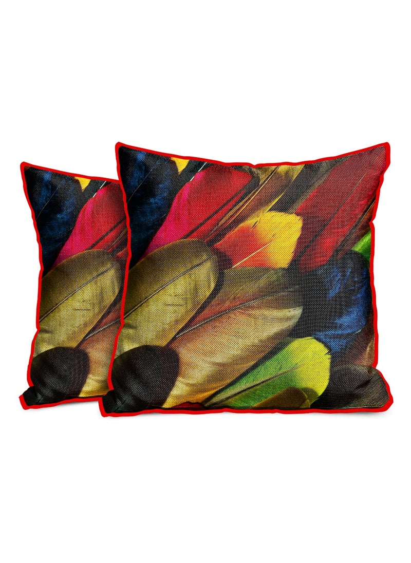 DREAMVIO Jute Exclusive Decorative ThrowPillow Covers Cushion Covers for Living Room Bed Room SofaChairs PackSet of 2 Multicolour Size 24 x 24 Inches