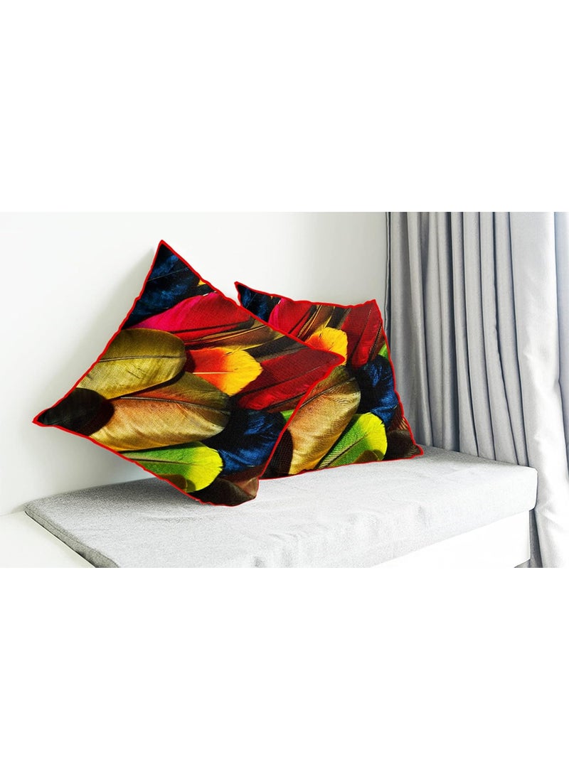 DREAMVIO Jute Exclusive Decorative ThrowPillow Covers Cushion Covers for Living Room Bed Room SofaChairs PackSet of 2 Multicolour Size 24 x 24 Inches